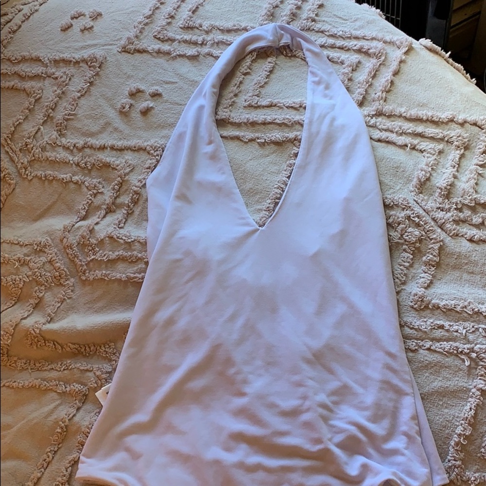 White Halter top bodysuit